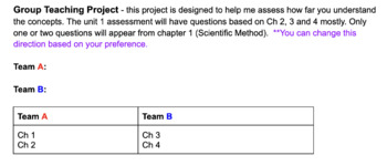 Preview of Group Teaching Project (Biology, Chemistry, General Science)