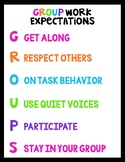 Group Work Expectations Anchor Chart