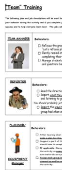 Preview of Group Work Job Assignments and Student Group Work Self-Evaluation Sheet