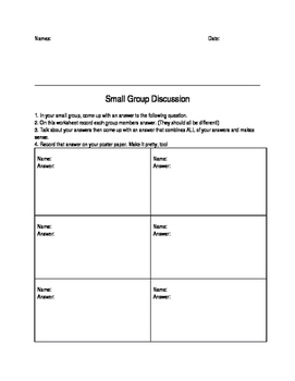 Preview of Group Work Organizer