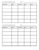 Group Evaluation Sheet Teaching Resources | Teachers Pay Teachers