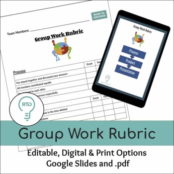 Preview of Group Work Rubric | Print and Digital Option