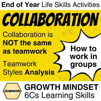 Preview of Group Work vs Teamwork | Collaboration Learning Skills | SEL | Growth Mindset