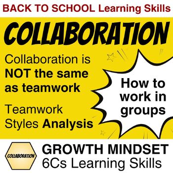 Preview of Teamwork vs Group Work vs Collaboration | End of Year Life Skills Activity | SEL