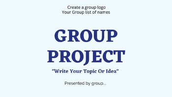 Preview of Group presentation starter pack