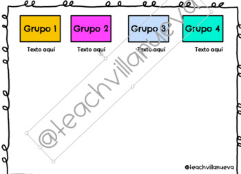 Preview of Group template in Spanish