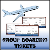 Grouping Cards - Airplane Boarding Tickets