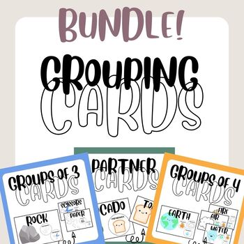 Preview of Grouping Cards Bundle