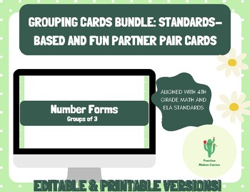 Preview of Grouping/ Partner Pair Card Bundle
