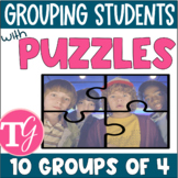 Grouping Students Puzzle Cards- Famous Groups of Four