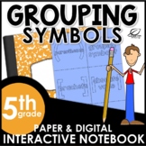 Grouping Symbols Interactive Notebook Set | Digital | Free