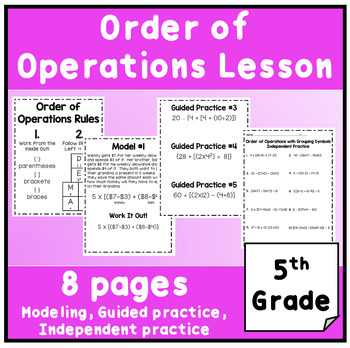 Grouping Symbols Order of Operations