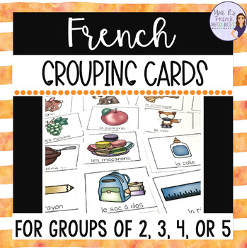 Preview of Grouping cards for French class FRENCH PARTNER CARDS