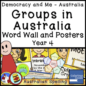Preview of Group Identity in Australia Word Wall & Posters | Year 4 HASS Civics Government