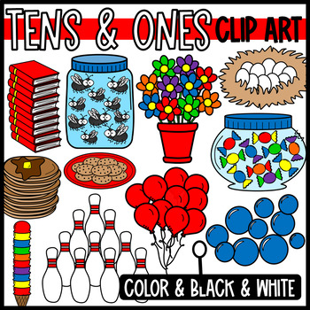 Preview of Groups of Ten and Ones Clipart (Place Value)