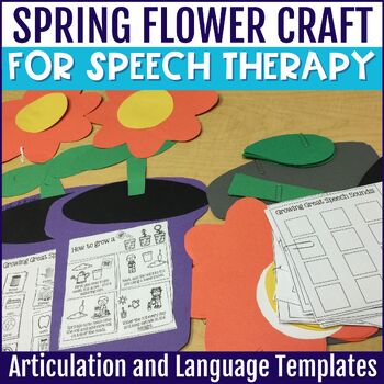 Preview of Spring Crafts Speech Therapy Flower for Articulation, Language, & Sequencing