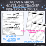 Grow Note and Glow Note Home to Parents + Tracker, Behavio