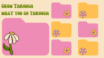 Preview of Grow Through What You Go Through Groovy 70s Desktop Wallpaper and Screensaver