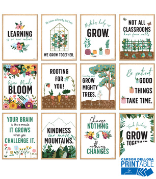 Grow Together Printable Mini Posters 109642-E1 by Carson Dellosa Education