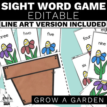 Grow A Garden An Editable Sight Word Game For Elementary