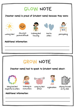 Preview of Grow and Glow Notes
