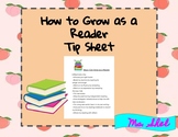 Grow as a Reader Tip Sheet for Readers Workshop Notebook P