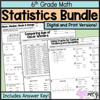 Preview of Growing 6th Grade Statistics Resources