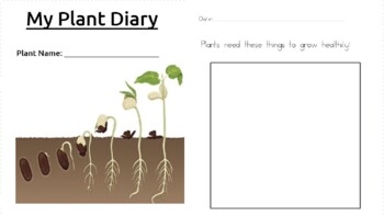 Preview of Growing A Plant Diary | Science Project