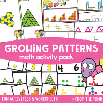 Preview of Growing Patterns Math Activities Pack