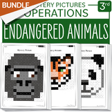Growing BUNDLE Endangered Animal Mystery Picture Grade 3 M