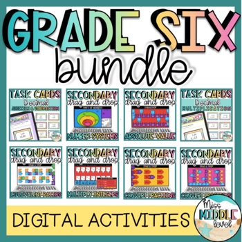Preview of Growing Bundle 6th Grade Math Digital Activities for Google