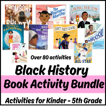 Preview of Black History Month Book Activity Bundle | Over 80 Pages