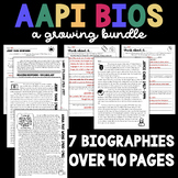 Growing Bundle: AAPI Biographies - Reading Passages and Responses