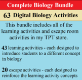 Digital Biology Bundle - LA and Escape Activities - Distan