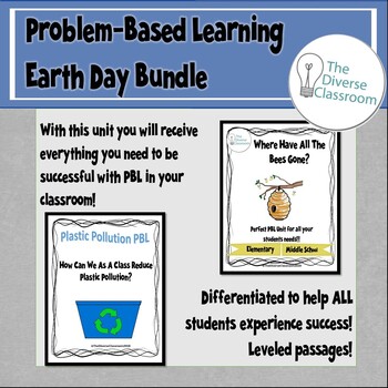 Preview of Earth Day Problem Based Learning Unit Bundle - Bees, Plastic Pollution