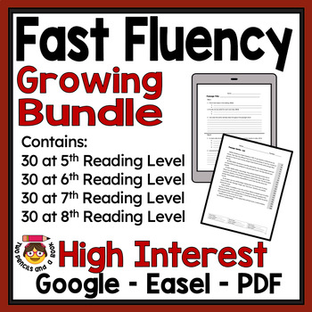 Preview of Growing Bundle: Fast Fluency w/Tracking - High Interest Reading Levels 5-8