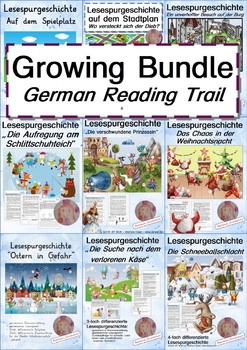 Preview of Growing Bundle: German Reading Trail