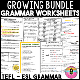 Growing Bundle Grammar Worksheets ESL Activities