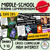 Middle School Reading Comprehensions and Activities - Bund