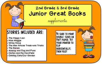 Preview of Growing Bundle! Junior Great Books 2nd and 3rd grade supplements!