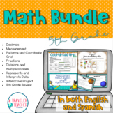 Growing Bundle Math 5th Grade in both Spanish and English