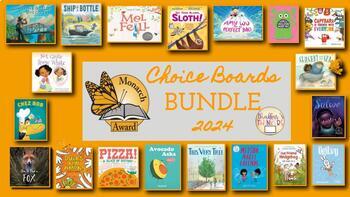 Preview of Complete Bundle: Monarch Award 2024 Nominee Choice Boards in Google Slides