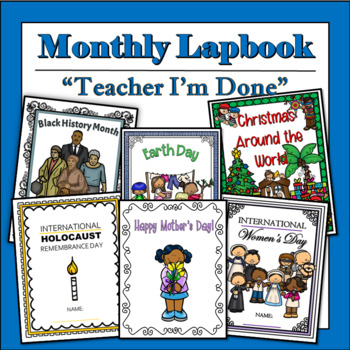 Preview of Growing Bundle: Monthly Themed Lapbooks
