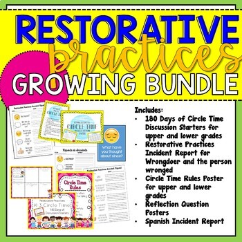 Preview of Growing Bundle!!- Restorative Practices Resources for ALL GRADES!