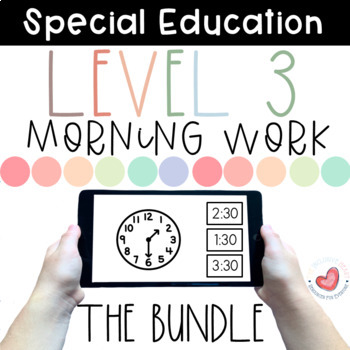 Preview of Special Education Bundle Digital Morning Work-Level 3-Boom Cards™