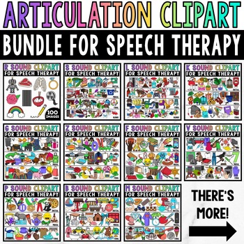 Preview of Articulation Clipart for Speech Therapy | Mega Bundle