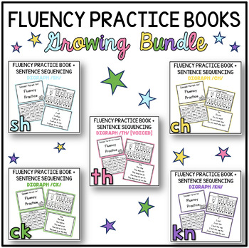 Preview of Growing Bundle of Digraph Fluency Books ~ Free Future Books! ~Reading Repetition