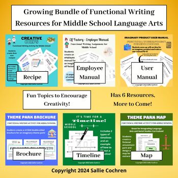 Preview of Growing Bundle of Functional Writing Resources for Middle School Language Arts