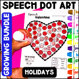 Growing Bundle Articulation Dot Art Holiday Speech Therapy