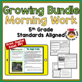 Growing Bundle of Morning Work -  5th Standards-Based - Be